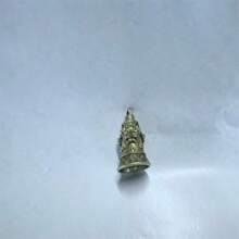 1pc Vintage Brass-Tone Triple Lion Jingle Bell Keychain, Auspicious Chinese Style Hanging Decor Car Accessories Bag Charm Backpack For School