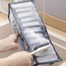 11-fach transparenter Mesh Socken & Unterwäsche Aufbewahrungskasten: PVC Kleiderschrank Organizer geeignet für Zuhause, zum Aufbewahren von Unterwäsche, Socken, Schals, Krawatten, Schulmaterialien