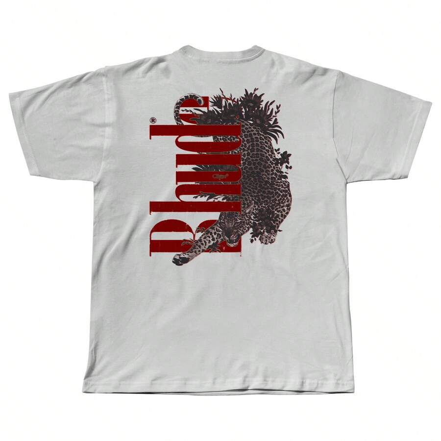 Rhude Leopard Unisex Streetwear T-Shirt | 100% Cotton 30.0 Thread | Wild Style And Urban Sophistication - 白色 - 查看 1