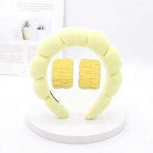 1/3 Pcs Spa Headband For Washing Face Wristband Set, Skincare Makeup Headbands For Women, Bubble Make Up Headbands Teen Girl Gifts