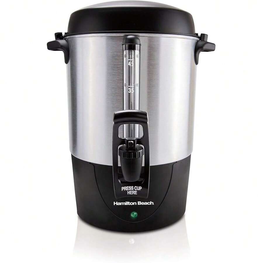 Cafetera de Gran Capacidad Fast Brew 45 Tazas Hamilton Beach con ventana medidora de café - Tipo de Enchufe A USA (110-127V) - Ver 1