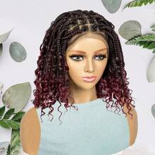 DWNSEN 360° HD Full Double Lace Front Braid Wig -Short Styling Wig Hand Braided, Knotless Cornrow Braids, Lace Frontal, Blended Black Hair, Baby Hair, Natural Looking, Realistic Hairline,Summer Breathable, Comfortable, Durable, For Women - model - 查看 15