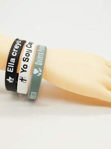 Set de 6 piezas/12 piezas de pulseras de silicona con versículos bíblicos inspiradores, diseño multicolor para uso diario y como regalo