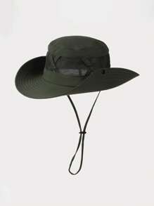 1 pièce Chapeau de seau femme chapeau de cow-boy unisexe chapeaux de soleil réglable profil bas non structuré couleur unie pour hommes femmes pour voyages extérieurs cadeaux