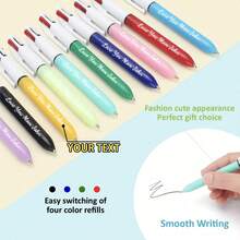 1支装 - 200支装 定制四色圆珠笔，多色笔，四合一按动式四色圆珠笔，适用于办公、学校用品、学生、礼品、派对赠品、办公室装饰 - 彩色 - 查看 12