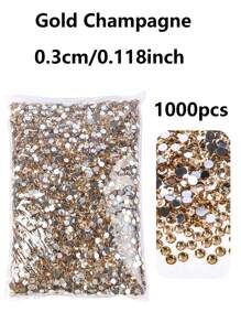1000pcs-3mm Non-Thermal Repair Nail Art Silvery Base General Color Stick-On Diamonds, Flat Bottom Precious Stone Small Round Precious Stone DIY Nail Art Precious Stone, Mobile Phone Case Cup, Hair Accessories, Clothes, Shoes, Bags, Violent Bear Doll Accessories Precious Stone. Party Gift Decoration Art Ornaments