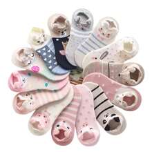 Kit 12 Invisible Pompom Slipper For Women With Animals - Multicolor - View 3