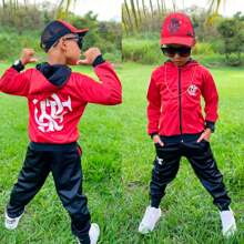 Conjunto Mengo Fla Mengão de Inverno Vermelho Tamanho 2 ao 14