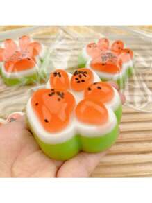 1pc Ice-Cold Watermelon Cat Paw Squishy Toy, Cat Claw Squeezing Toy, Super Soft Stress Relief Squeezing Toy, Cat Paw Pressure Release Toy, Soft, Sticky TPR Cat Claw Squeezing Fun Toy, Stress Relief Toy, Festival Toy, With Or Without Lanyard, Shipped Randomly, Gift For Boys And Girls, Gift For Birthday, Gift For Party