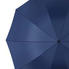 1 Piece, Folding Black Handle Umbrella With Blue Color For Sunny And Rainy Days