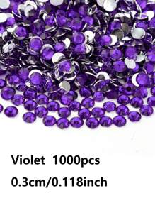 1000pcs-3mm Non-Thermal Repair Nail Art Silvery Base General Color Stick-On Diamonds, Flat Bottom Precious Stone Small Round Precious Stone DIY Nail Art Precious Stone, Mobile Phone Case Cup, Hair Accessories, Clothes, Shoes, Bags, Violent Bear Doll Accessories Precious Stone. Party Gift Decoration Art Ornaments