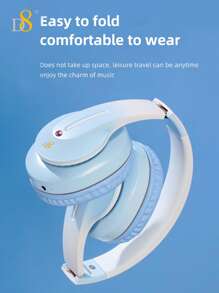 D8 Headphones Over Ear,15H Playtime And 6 EQ Music Modes With Microphone,HiFi Stereo Foldable Lightweight Wireless Headset,3.5MM/Micro SD/TF, Deep Bass For Home Office Cellph One PC Etc.