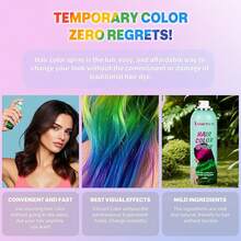 Ascrew Blue Root Touch Up Hair Color Dye,Temporary Hair Color Spray,Hair Wax Dye Pomades,Washable Hair Coloring Natural Hair Strong Style Gel Cream Hair Dye For Party,Hollowen,Cosplay(Blue) - 藍白色 - 查看 5