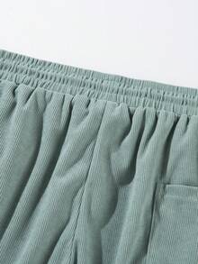 夏季大码男士字母图案抽绳腰休闲短裤