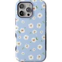 Casely  16 Pro Max Case Daisy Daydream Baby Blue Floral Compatible With MagSafe Bold Protective Design01 - DaisyDaydream|BabyBlueFloral - View 1
