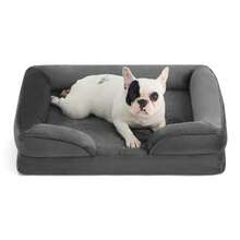 Pet Sofa Bed, Thick Pillow Edge, Bone Shaped Pillow, Anti Slip Bottom, Suitable For Large, Medium And Small Dogs, Universal In All Seasons - Dark Grey - View 13