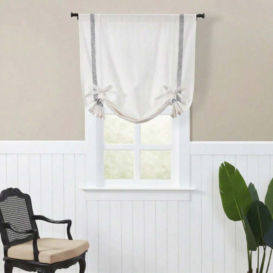 Pantalla de algodón con efecto filtro de luz tipo globo - Marfil - 42"X63" - 1 panel - marfil - Ver 1