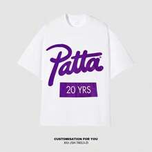 Hot Saless Summer Luxury Brand Men's Cotton Patta Print Fashionable Loose Casual Short-Sleeved Streetwear Women's T-Shirt - trắng - Xem 1