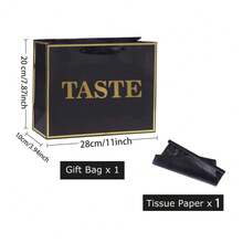 5件套礼品袋套装，男女皆宜，配有丝带提手和薄纸包装，适用于情人节、婚礼、生日、母亲节等场合（白色/黑色/粉色） - 彩色 - 查看 7