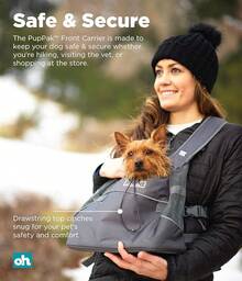 Outward Hound PupPak Dog Front, Medium, – Hands-Hiking & Camping Pet Backpack Small Pets Up To 20 Lbs, Padded Straps, Breathable Mesh,-Resistant, Safety Clip