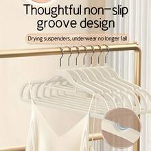 40/20/10/5/1 pezzi Grucce in velluto extra resistenti con gancio rotante a 360° - Non scivoloso, salva spazio per cappotti, pantaloni e abiti, grucce in plastica bianca, adatte per rastrelliera, facile installazione, grucce in velluto. Design non scivoloso per le spalle, senza cuciture, ultra sottile, adatto per armadi per adulti, organizzatore salvaspazio per armadi, superficie rivestita in polvere, adatto per camera da letto, scuola, conservazione domestica