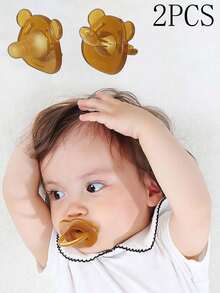 1日1夜婴儿安抚奶嘴，（可选带盒/不带盒/盒+链），适合3个月以上婴儿，全硅胶，助眠，随机设计套装