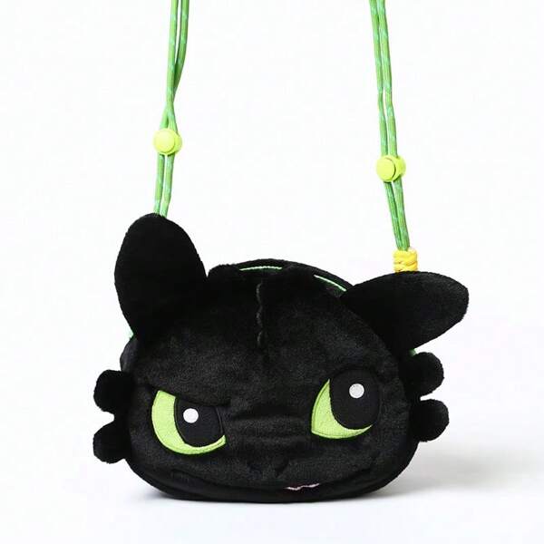 Spin Master Dragon Tamer Series - Adorable Toothless Boy Plush Crossbody Bag | Soft Fluffy Cuddly Shoulder Storage Bag For Girls Christmas Birthday Present