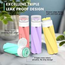 CasaCulina 4 Pack Silicone Travel Bottles For Toiletries, TSA Approved 3.4oz Leak Proof Shampoo And Conditioner Travel Size Essentials Toiletry Bottles, Refillable Traveling Liquid Containers