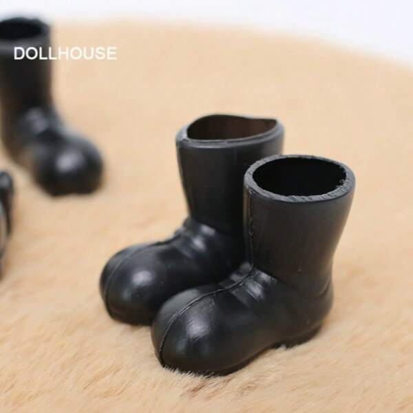 1 Stück Mini Miniatur Kurzer Stiefel, Puppenhaus Zubehör Regenstiefel/Schuhe, Puppenhaus Deko Zubehör (Produkt hat kleine Mängel, bitte mit Vorsicht kaufen)