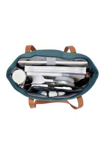 Floless Bolso de mano tipo tote para mujer, bolso de negocios para computadora portátil de 14 pulgadas, bolso de hombro casual con compartimento para computadora, bolso de gran capacidad con cremallera, bolso hobo de viaje y trabajo para mujer.