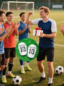 1 对可定制迷你足球护腿板 - 10*6 厘米，3.94*2.36 英寸，适合青少年和成人，生日/圣诞礼物 - mini - 查看 5