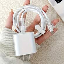 5pcs Minimalist Transparent Charging Protector Cases, Compatible With Apple 14 Series And 13 Fast Charging Adapters, 20W Charger Protective Case, Ideal Gift Cable Protector, Charger Accessories, Phone Accessories
