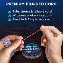 TECEUM Micro Paracord – 118 Mm X 125 Ft – Micro Utility Cord – Thin Braided Paracord Rope – Best Crafting, Projects, Fishing, Camping – Wind Chime – Survival Strong String - 紫蛇 - 查看 2