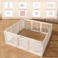 UBRAVOO UBRAVOO Przezroczysty akrylowy kojec, montaż bez użycia narzędzi, panoramiczny ekran prywatności dla niemowląt i małych dzieci, centrum aktywności wewnątrz/na zewnątrz