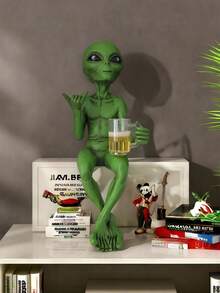 1 chiếc giá treo cốc bia hình người ngoài hành tinh "Người ngoài hành tinh tiệc tùng", tượng người ngoài hành tinh ngộ nghĩnh để trang trí nhà cửa, sân vườn, phòng khách hoặc phòng học, món quà tựu trường tuyệt vời nhất. - Nhiều màu - Xem 9