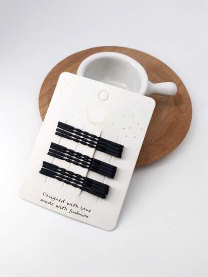 1 Card/12pcs Women Hair Clips, 5.5cm Twisted Metal Hair Pins, Suitable For Everyday Wear, Hair Accessory, Claw Clips, Snap Clip, Hair Slide, Hair Claws, Hair Accessories, Head Accessories, Hair Accessories For Women, Hairpin, Bobby Pins