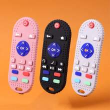 1 件遥控硅胶奶嘴牙胶卡通出牙玩具婴儿触摸按钮玩具防咬手舒缓按摩器 - 彩色 - 查看 9