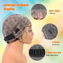 DWNSEN 360° HD Full Double Lace Front Braid Wig -Short Styling Wig Hand Braided, Knotless Cornrow Braids, Lace Frontal, Blended Black Hair, Baby Hair, Natural Looking, Realistic Hairline,Summer Breathable, Comfortable, Durable, For Women - model - 查看 3