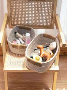 1 Stück Stoffaufbewahrungskorb zum Organisieren von Spielsachen und Bettwäsche in Babyzimmern und Geschäften, Küstenstil Seerosen-Rattan Aufbewahrungskorb, Boho-Stil Aufbewahrungskorb, natürliche gemischte Pflanzkübel für Strandhaus Dekoration