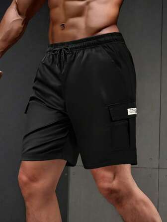 Men's Sports Running Fitness Quick-Dry Breathable 5-Point Shorts, Outdoor Casual Cargo Pants
