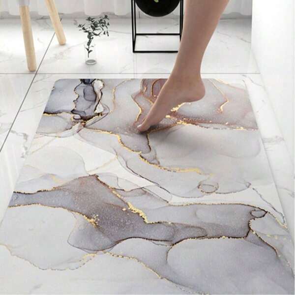 Alfombra de baño súper absorbente de tierra de diatomeas suave y antideslizante para el piso del baño / entrada del baño de 40X60 /50x80/ 60X90cm 1 pieza, vuelta al cole