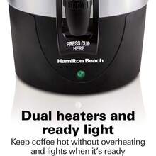 Cafetera de Gran Capacidad Fast Brew 45 Tazas Hamilton Beach con ventana medidora de café - Tipo de Enchufe A USA (110-127V) - Ver 4