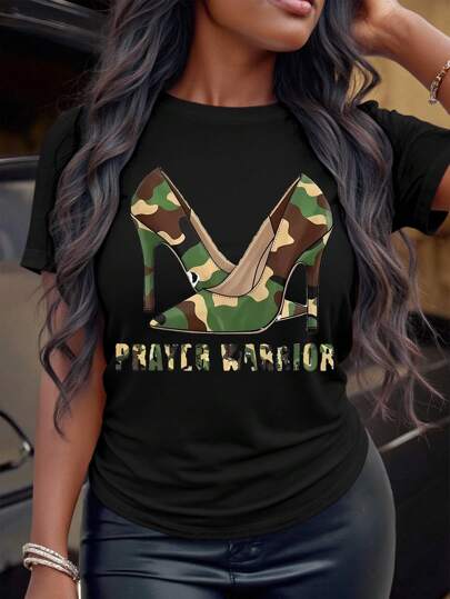 Women's Casual Short-Sleeved Round Neck Plus Size T-Shirt