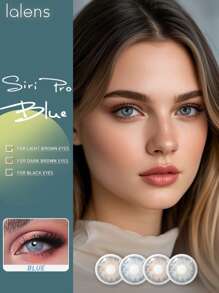 Lentes de Contacto de Colores Pro Fashion Lalens de 3 Tonos Azules, Diámetro 14.20mm, Agrandadores Diarios de Maquillaje, Lentes de Color Avellana, Pupilas Grises, Lentes de Contacto Suaves de Gris para Cosmética Nupcial, Contenido de Agua 38%, Curva de Base 8.6mm, Lentes de Agrandamiento Natural de Ojos Marrones para Ojos Oscuros, Pequeños Lentes de Contacto de Color para Ojos Oscuros