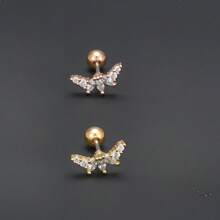1pc New Twisted Geometric Shape Ear Cuff Earring, Non-Piercing Ear Cartilage Clip-On Earrings