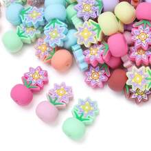 5 Peças/Pacote Contas de Flor de Silicone, Contas Focais DIY, Adequadas para Canetas Decoradas com Contas, Chaveiros, Decoração de Pulseiras, Presente de Volta às Aulas