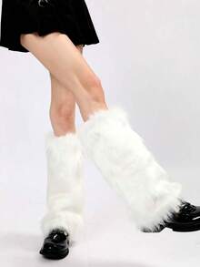 1 Pair Plush Leg Warmers For Y2k Style Party And Stage Performance, Autumn And Winter