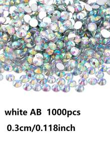 1000pcs-3mm Non-Thermal Repair Nail Art Silvery Base General Color Stick-On Diamonds, Flat Bottom Precious Stone Small Round Precious Stone DIY Nail Art Precious Stone, Mobile Phone Case Cup, Hair Accessories, Clothes, Shoes, Bags, Violent Bear Doll Accessories Precious Stone. Party Gift Decoration Art Ornaments