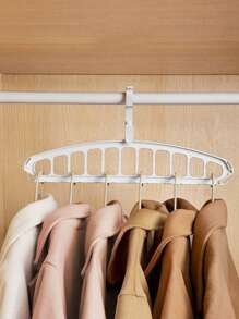 1pc/2pcs/4pcs/6pcs Space Saving Shirt Hangers, Closet Organizers For Coats, Wardrobe Hangers For Clothes, Strong And Compact Design, Easy To Use, Ideal For College Dorms And Small Apartments