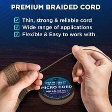 TECEUM Micro Paracord – 118 Mm X 125 Ft – Micro Utility Cord – Thin Braided Paracord Rope – Best Crafting, Projects, Fishing, Camping – Wind Chime – Survival Strong String - 土狼棕 - View 6